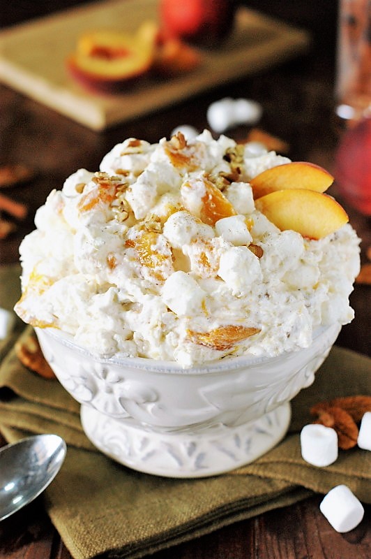 Peach Fluff Salad The Kitchen is My Playground