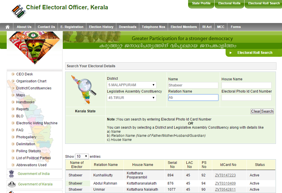 Chief Electoral Officer Kerala