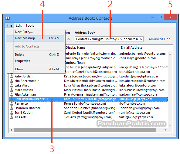 Cara Melihat Kontak Di People Hub Dan Address Book Outlook 2013