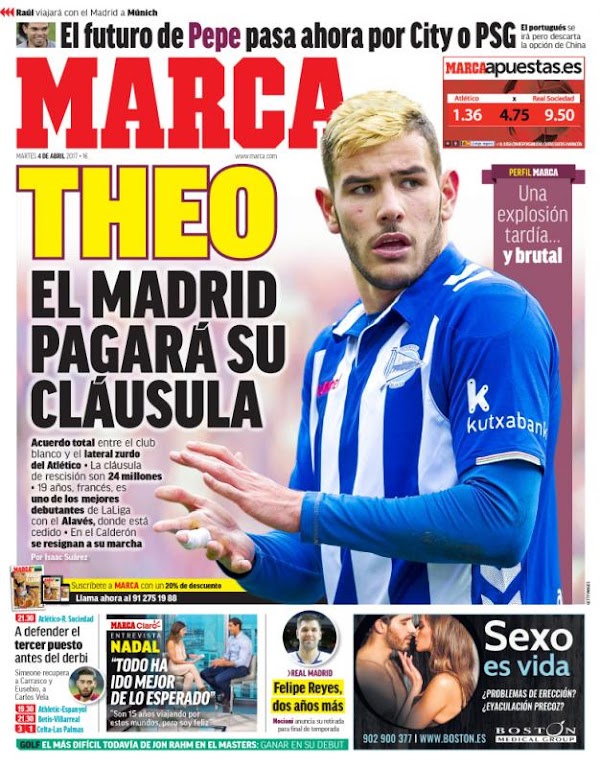 Real Madrid, Marca: "Theo, el Madrid pagará su cláusula"