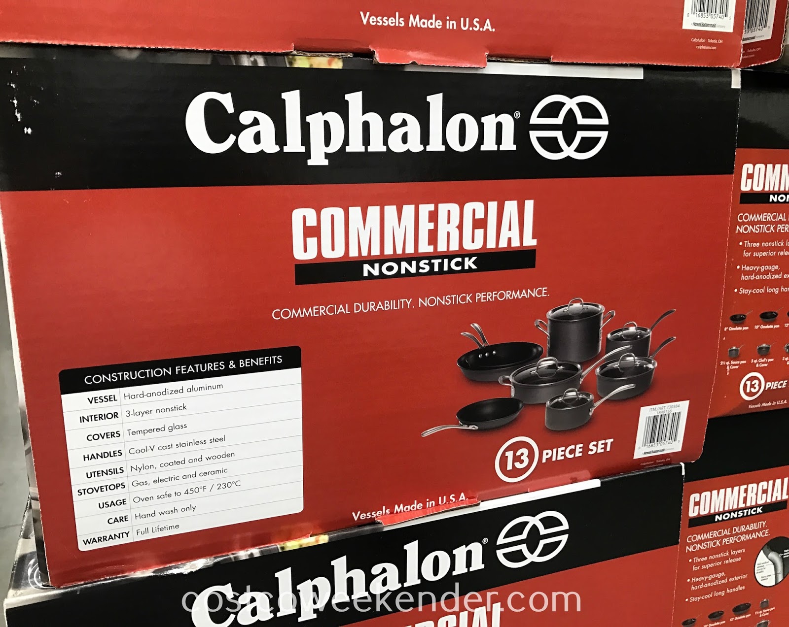 Calphalon 13pc Commercial Hard Anondized Cookware Set Costco Weekender