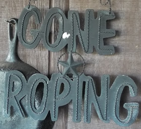 Creative Country Sayings: Rodeo: Gone Roping!" Wrought Iron Sign