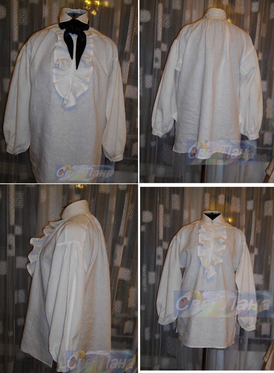 Лебединая песня реконструктора: Рубашка мужская (№1) с жабо на 18-19 в ...