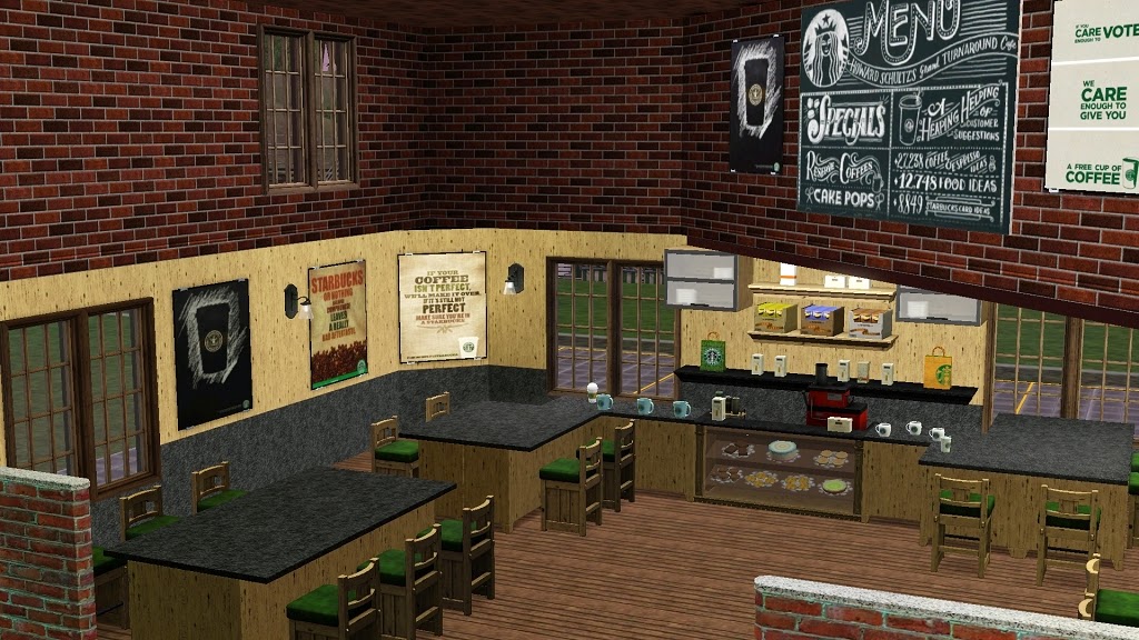 Starbucks Coffee Shop By Galadrielh The Sims Mod Download The Sims