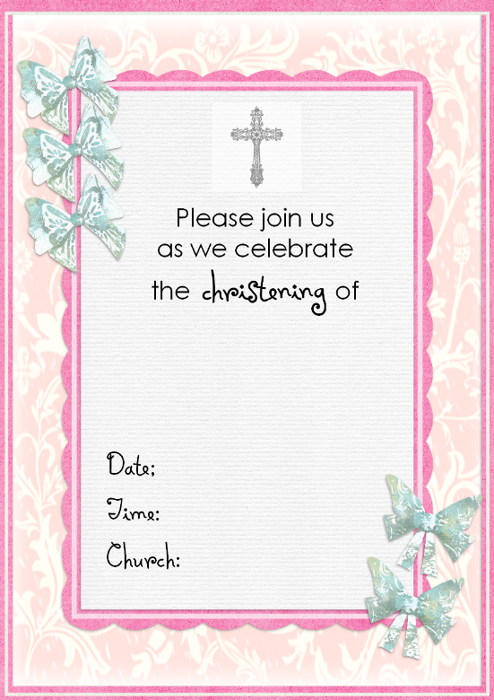 Christening Invitation Templates Free Printable