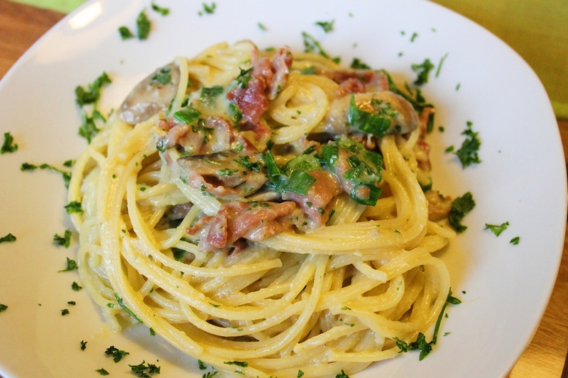 wunderbare Fantasie: Spaghetti Carbonara ohne Sahne