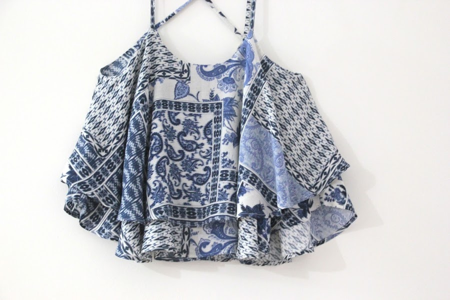 DIY Tutorial y patrones camiseta camisa Blusa Mini Croptop