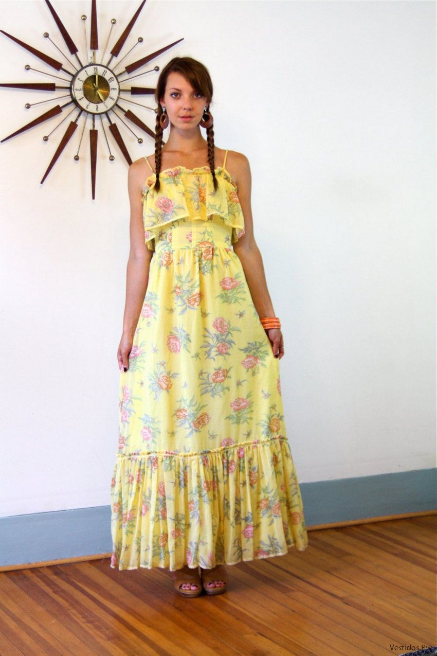 37 Vestidos Largos Hippies ¡Ideas Increibles! Vestidos Moda 2019 2020