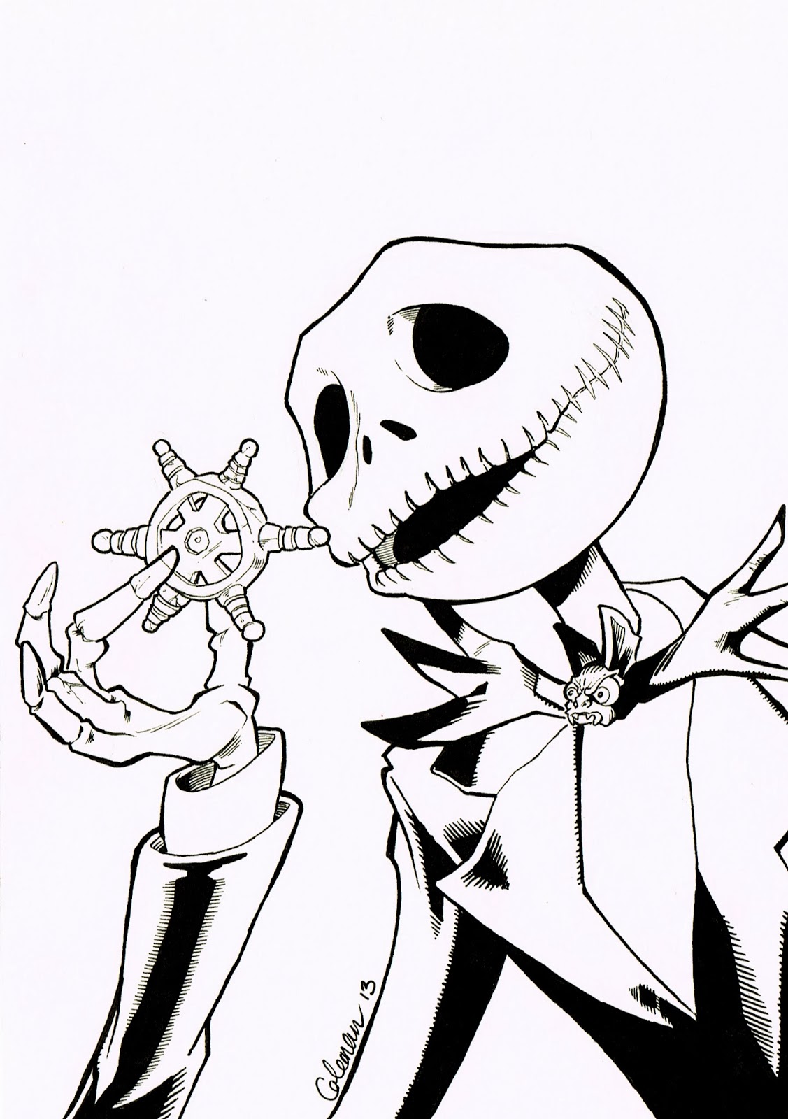 jack skellington and sally coloring pages - photo #43