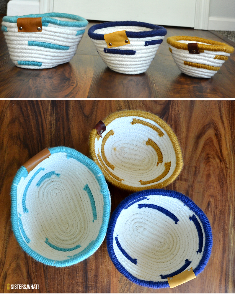 how to sew a rope basket