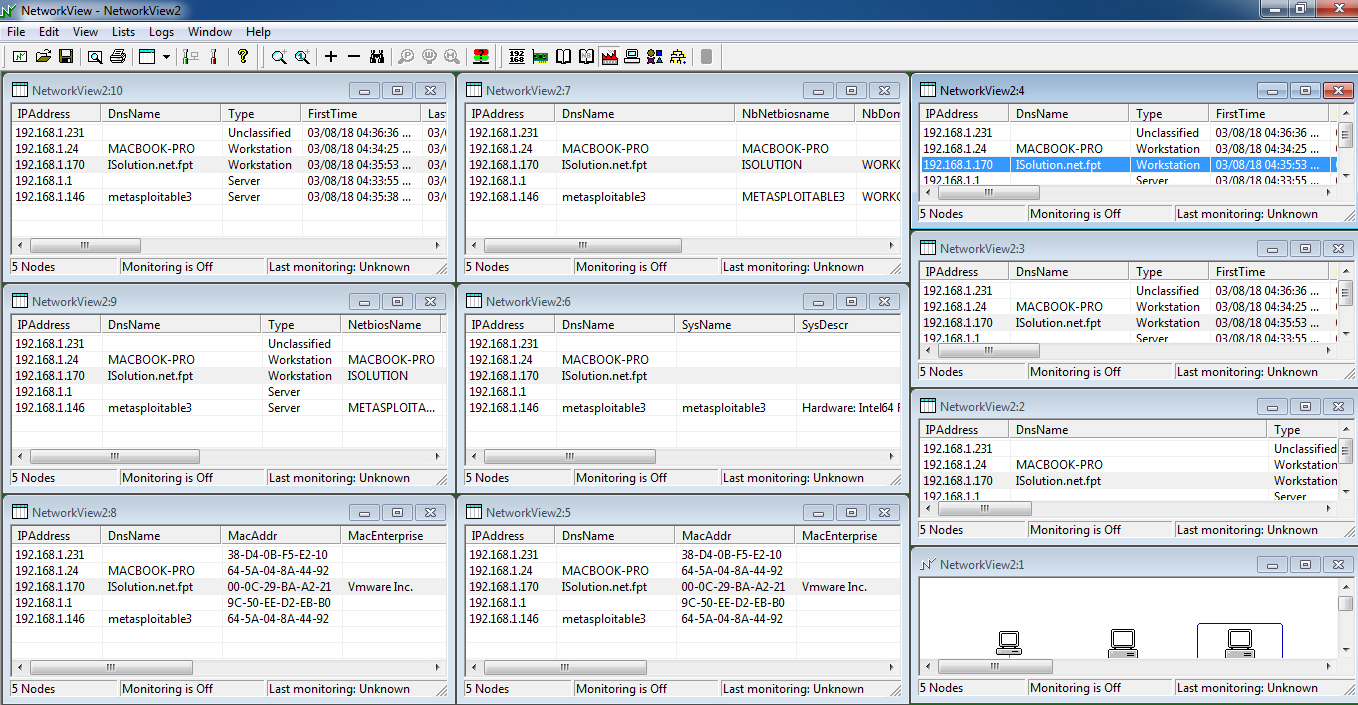 Kali linux Draw Network Diagram Hướng dẫn sử dụng NetworkView