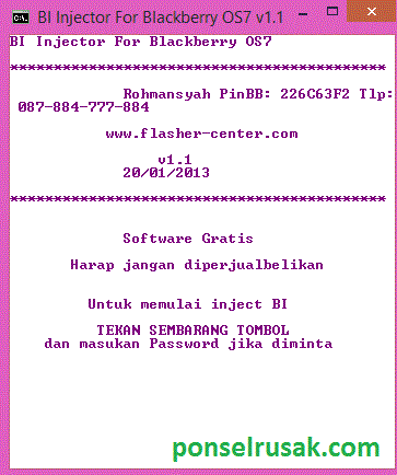 Tutorial lengkapnya silahkan buka halaman blog ponsel rusak.