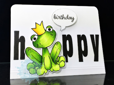 Tiddly Inks, Kecia Waters, Copic markers, frog, Hoppy Birthday