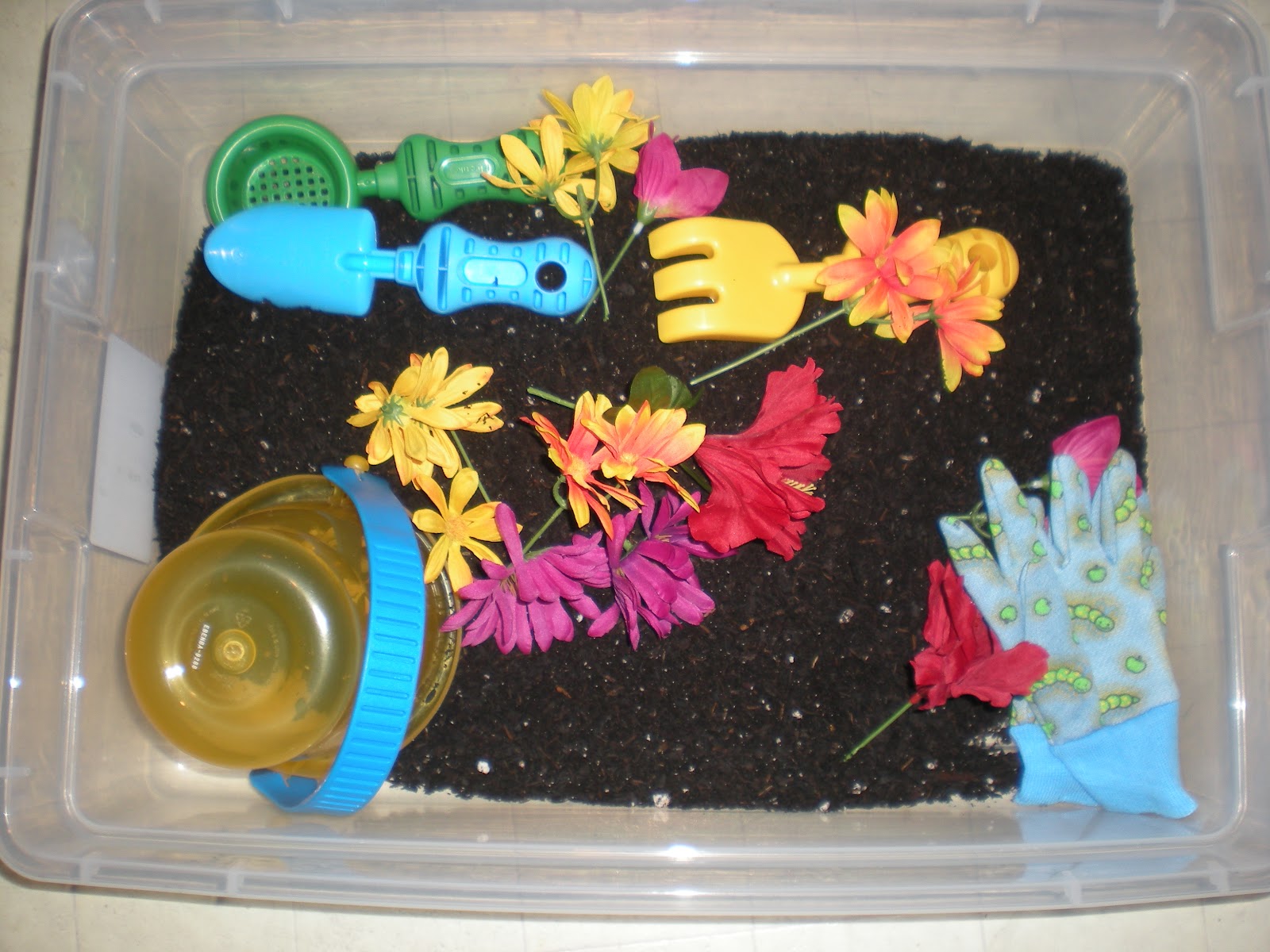 Play Through the Day Flower Power Garden Sensory Tub