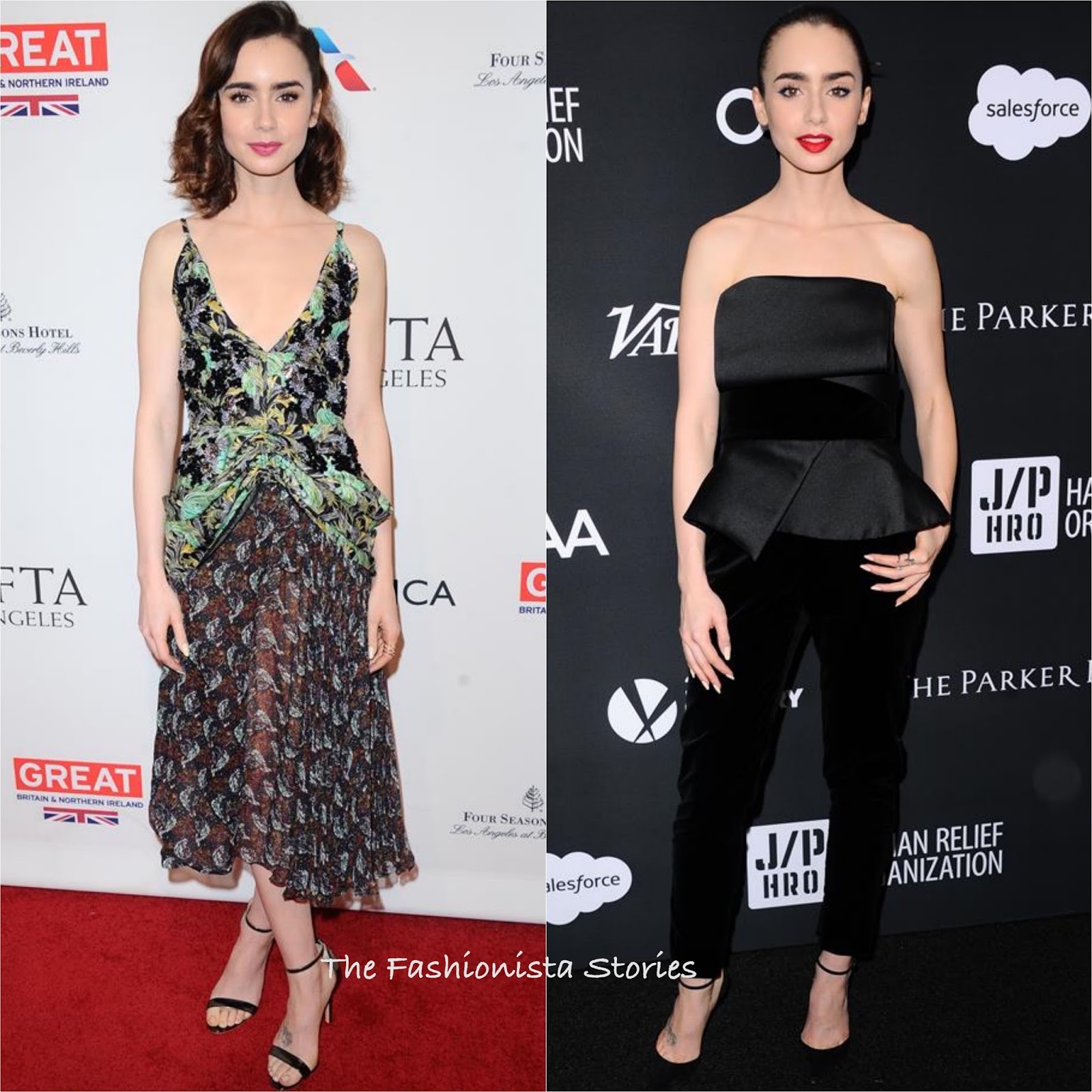 Lily Collins in Christian Dior & Zuhair Murad at The BAFTA Tea Party ...