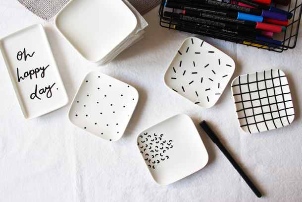 binedoro Blog, DIY, kleine Porzellanteller bemalen, Handlettering, Muster binedoro Blog, DIY, kleine Porzellanteller bemalen, Handlettering, Muster