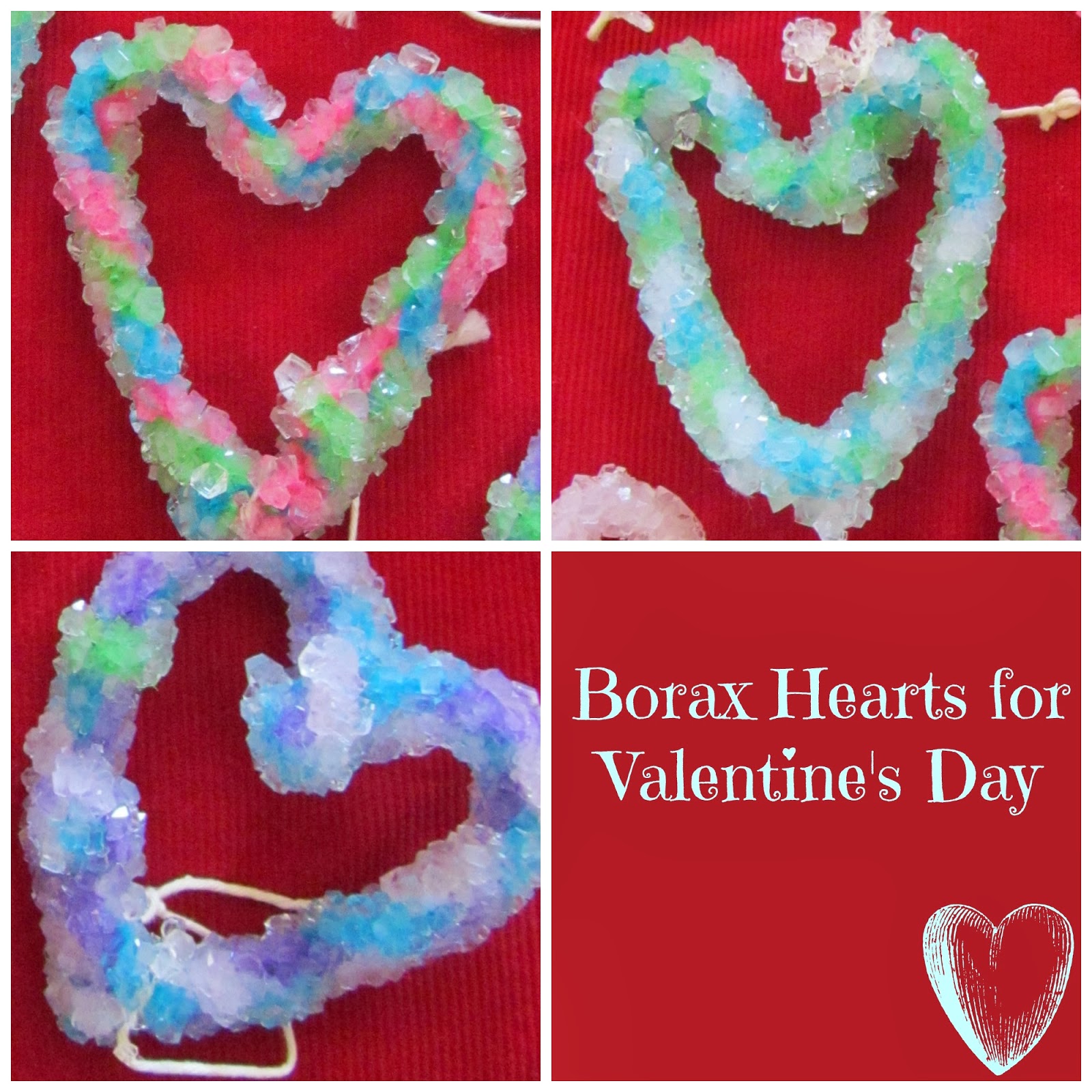 DIY Class Valentines: Borax Crystal Hearts