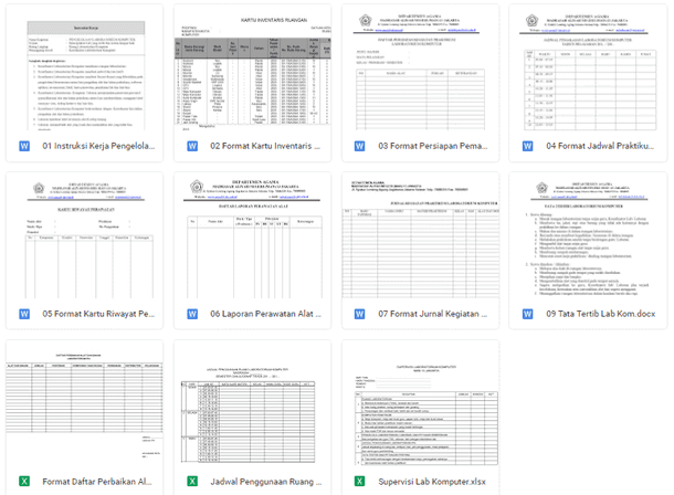 Contoh Administrasi Laboratorium Komputer Drivedocx