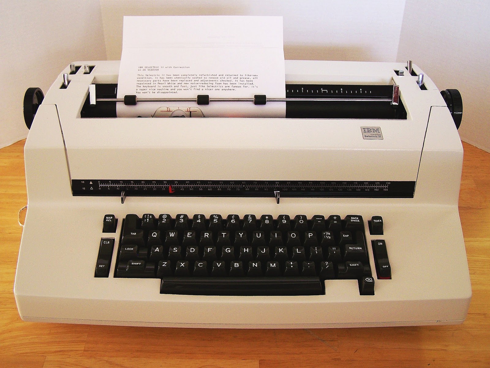 IBM Selectric Typewriters Refurbished Pearl White Selectric II with
