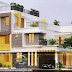 4 BHK architecture home design in contemporary style