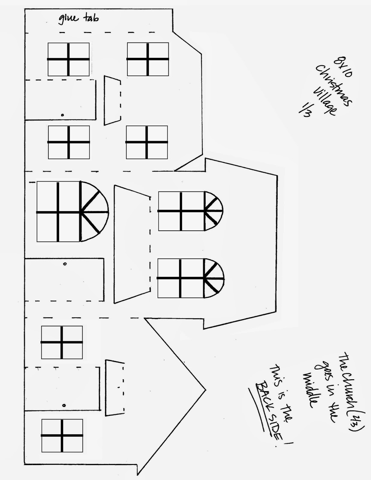 Paper Christmas Houses Template