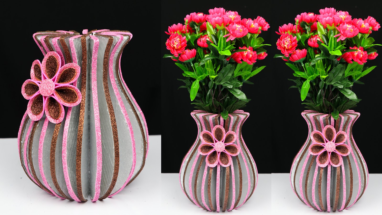How to make a flower vase at home | sb crafts