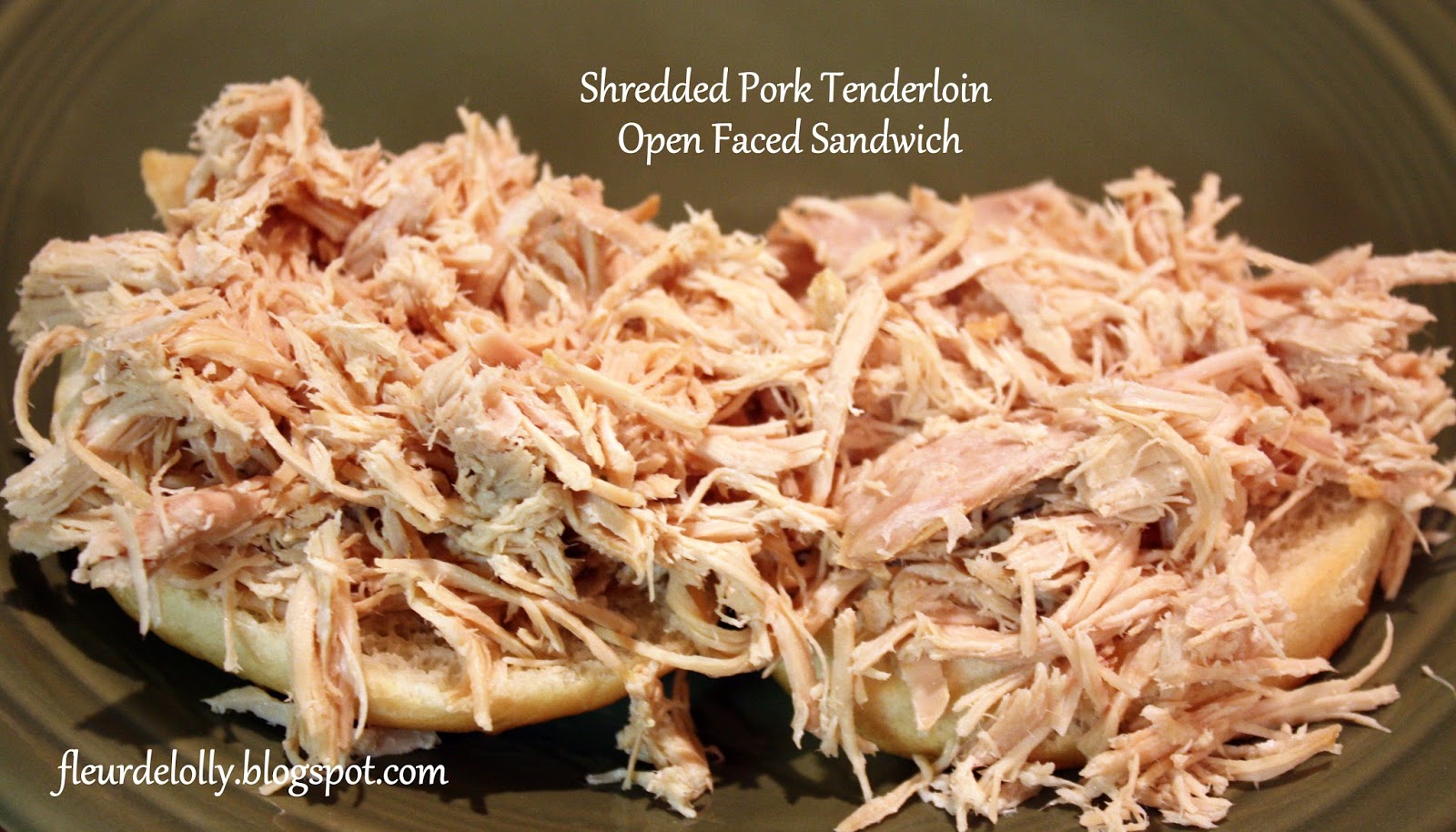 Fleur de Lolly Slow Cooker Pork Tenderloin Open Faced Sandwich with Gravy