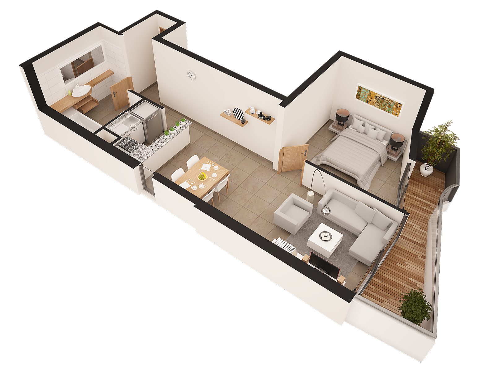 fideicomiso it: 1 Dormitorio