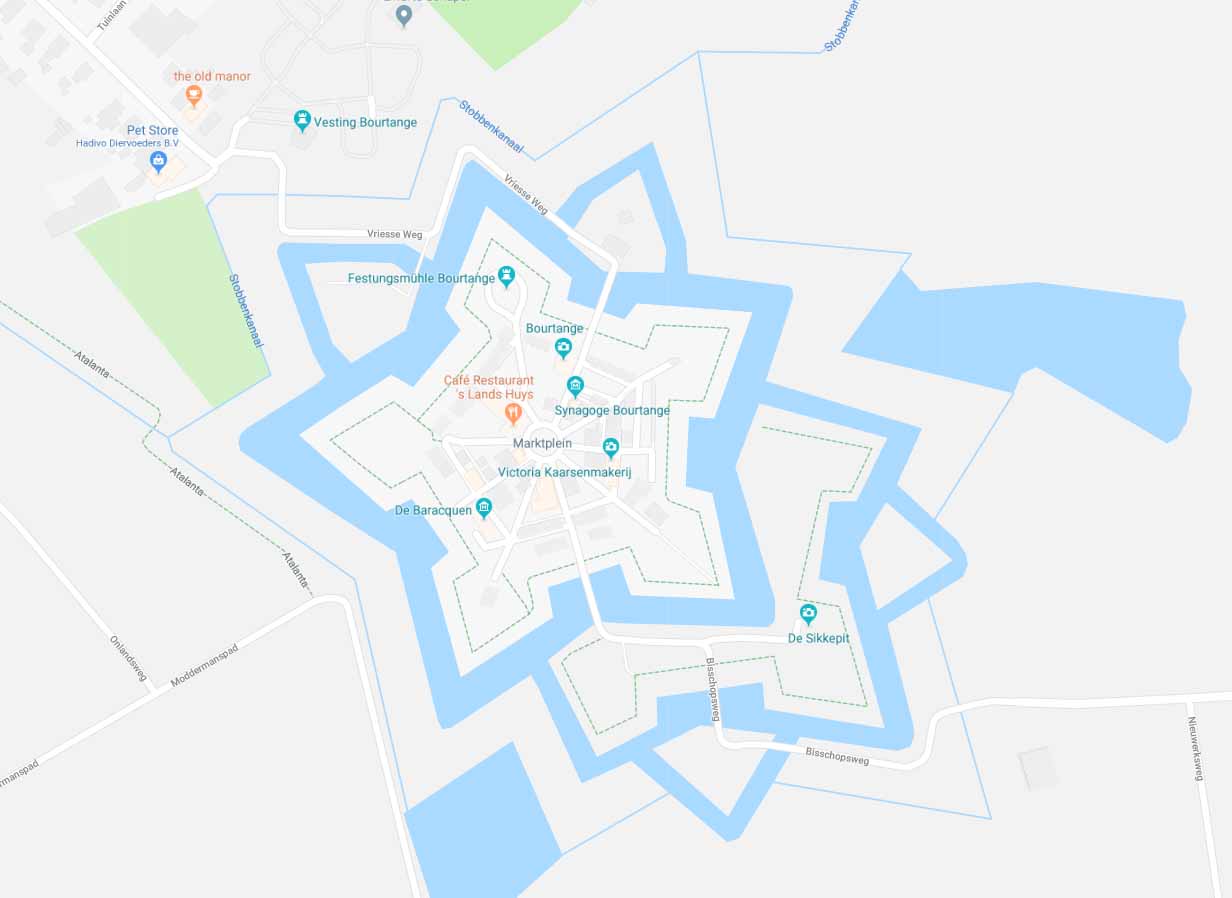 Bourtange Google maps