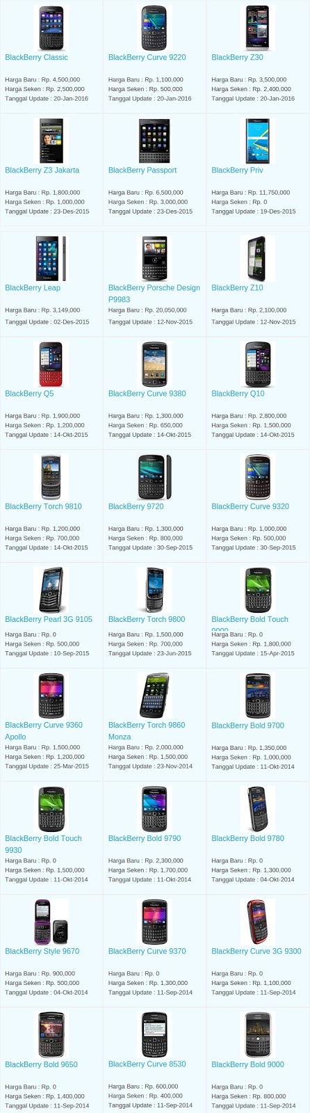 Daftar Harga Terbaru Hp Blackberry Maret 2016 Daftar Harga Terbaru Hp Blackberry Maret 2016