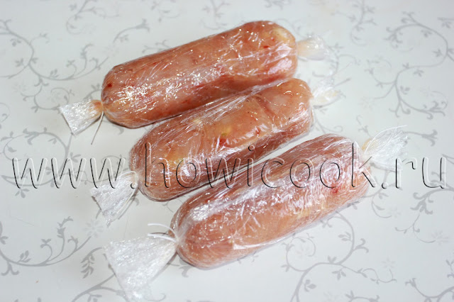рецепт домашних куриных сосисок с пошаговыми фото