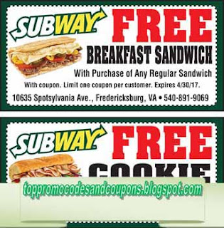 Free Promo Codes and Coupons 2023: Subway Coupons