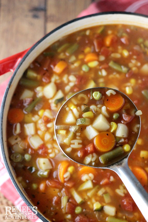 Easy Vegetable Alphabet Soup Renee S Kitchen Adventures
