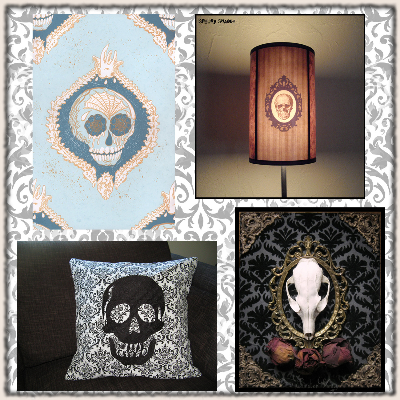 TotusMel's Wunderkammer Damask Skull