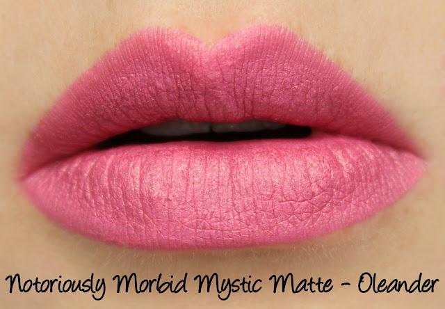 Notoriously Morbid Bewitching Blooms Mystic Mattes - Oleander Swatches & Review