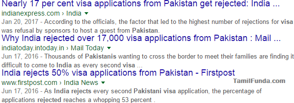 Why India rejected my Visa Application?