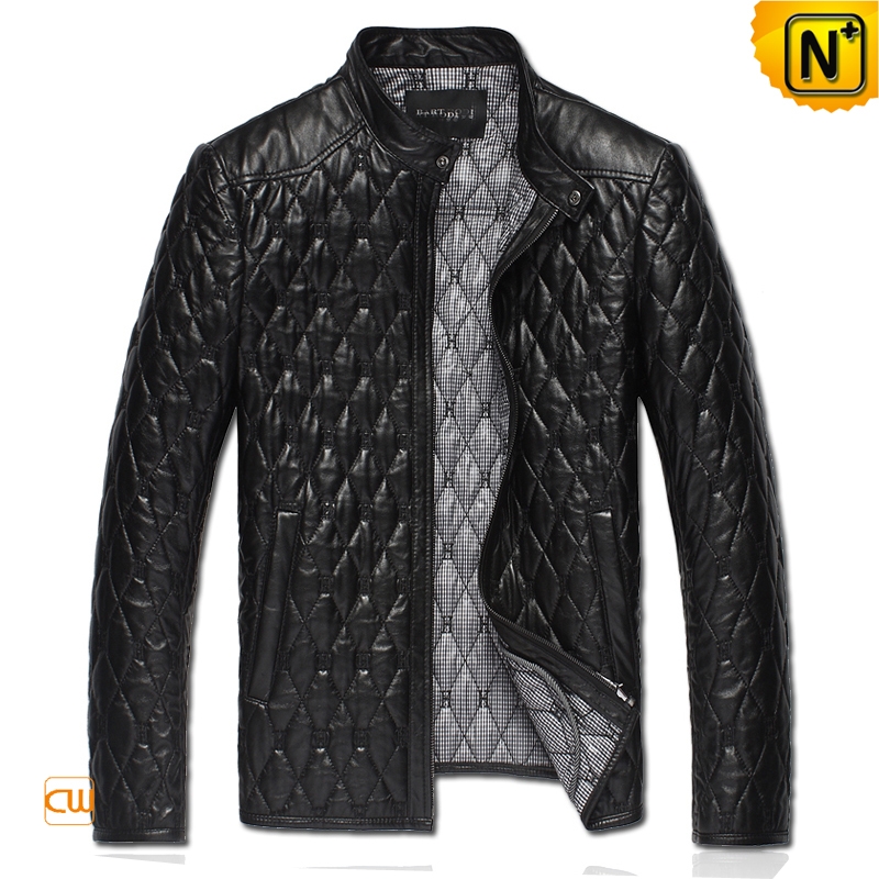 Black Quilted Leather Jacket for Men | Black Leather Jacket