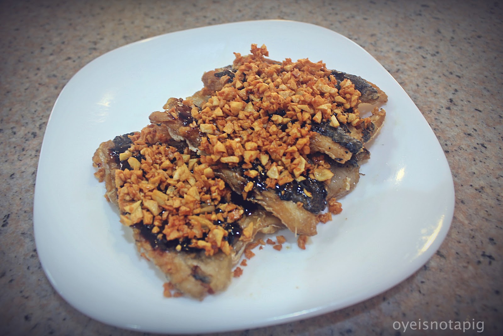 I am not a pig. Bangus (Milkfish) Belly Ala Pobre w/ Oyster Sauce