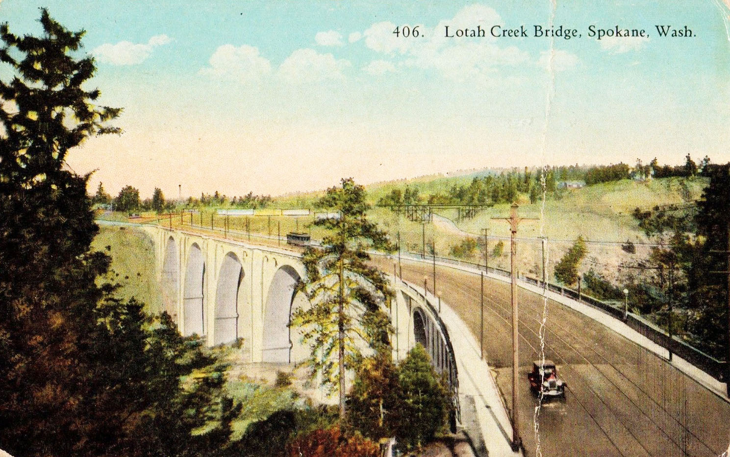 Vintage Spokane Latah Creek Bridge