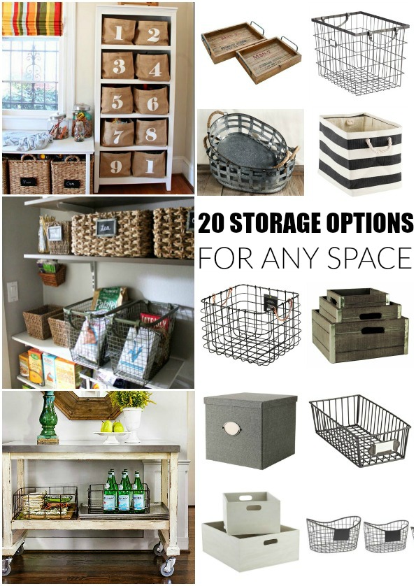 Beautiful inspiration and sources for over 20 great storage ideas. - Littlehouseoffour.com