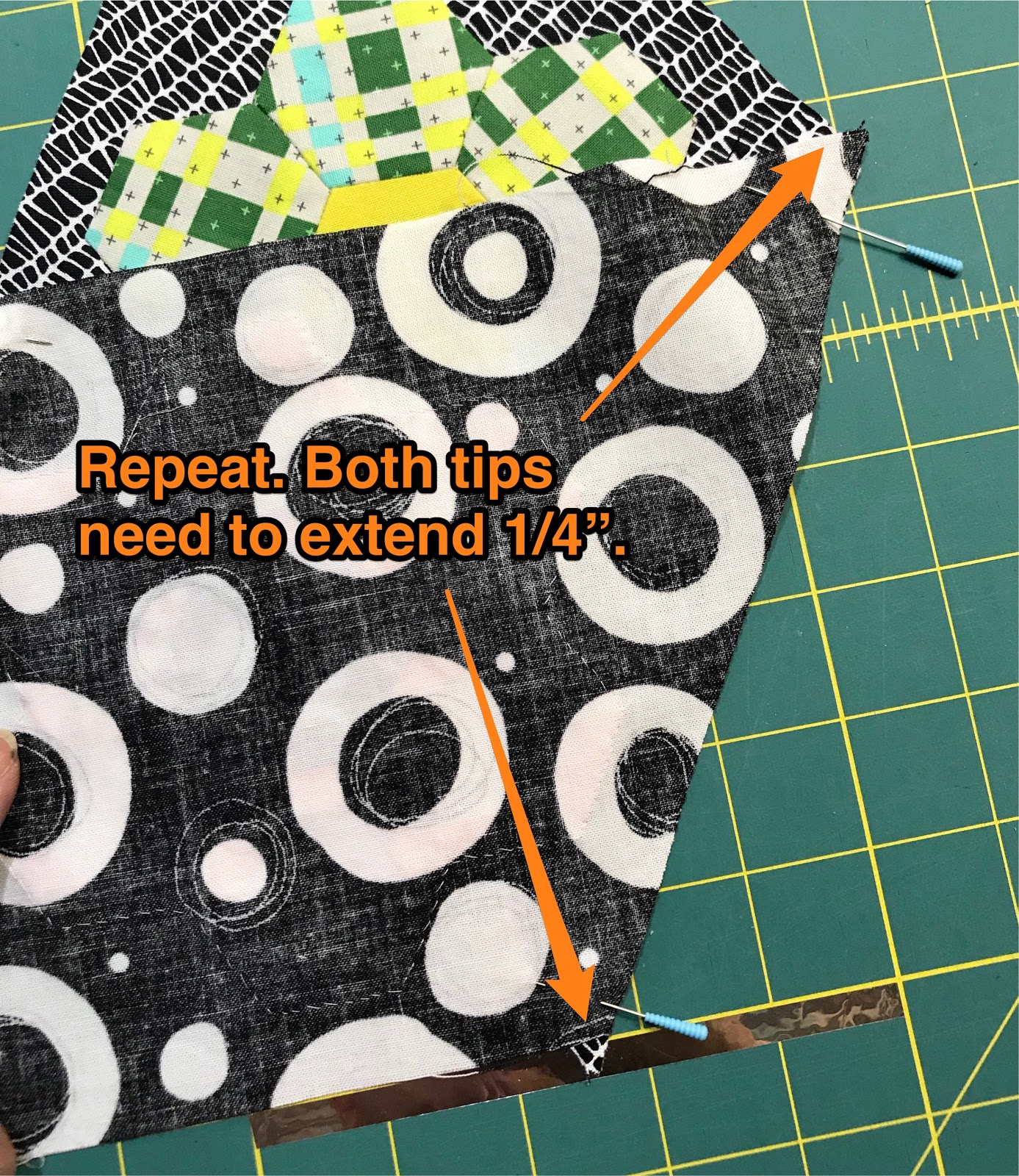 Quilter Beth's Blog Tip for Sewing 60Degree Diamonds