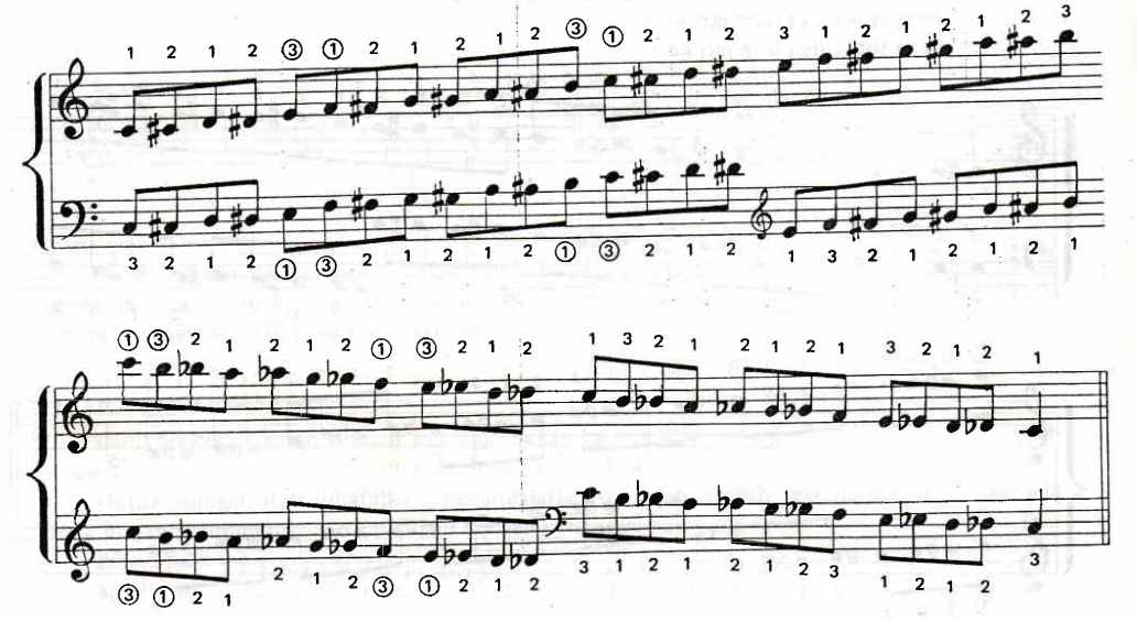 Piano Chromatic Scales Music Zone