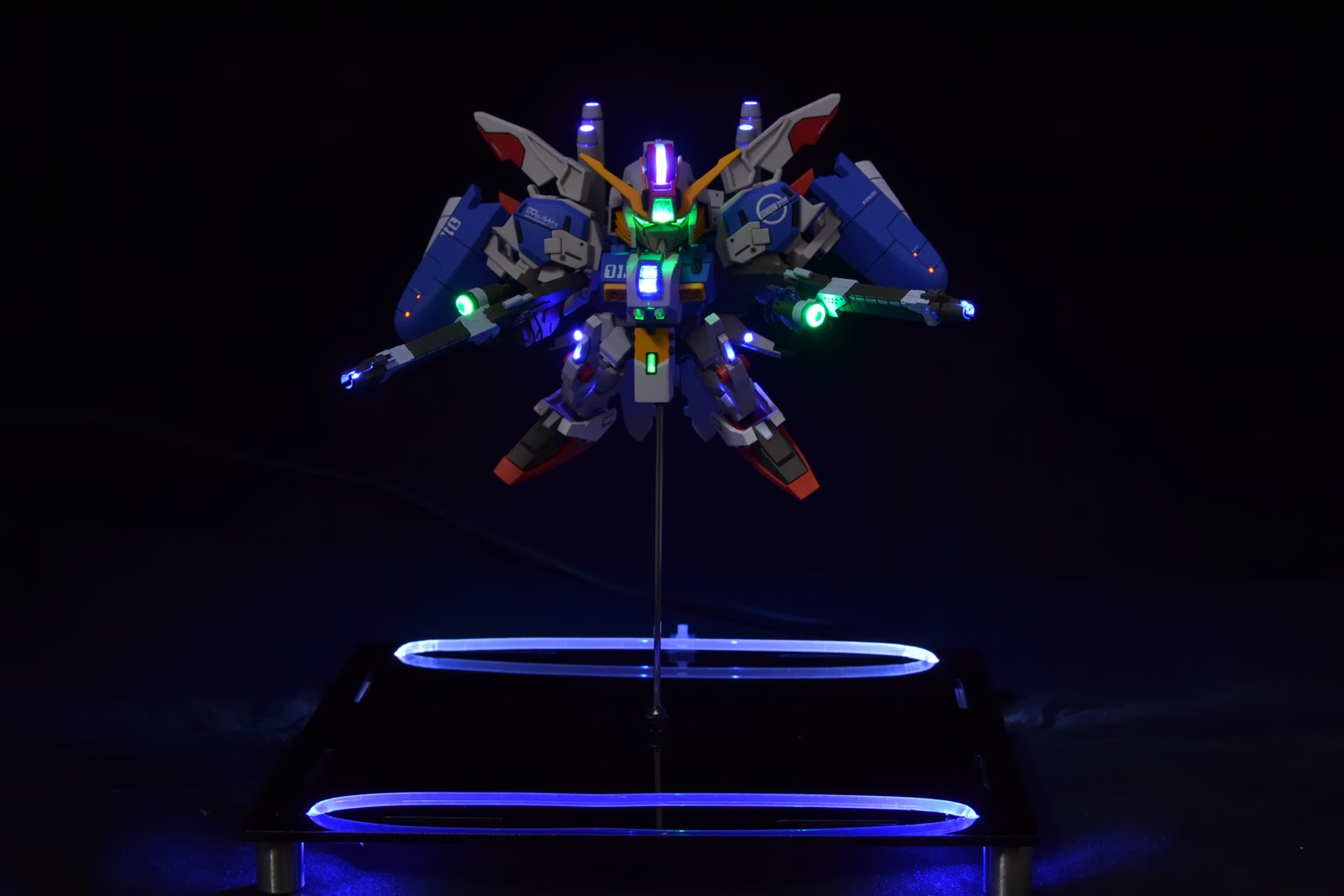 GUNDAM GUY: SD MC EX-S Gundam - Customized Build w/ LEDs