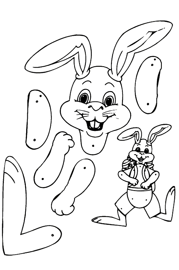 easter bunny coloring pages color by numbers - photo #39