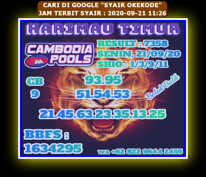 Syair sdy 21 September 2020 KODE SYAIR SGP SYAIR HK