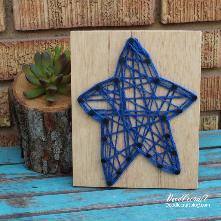 Patriotic String Art Star Craft Lightning!