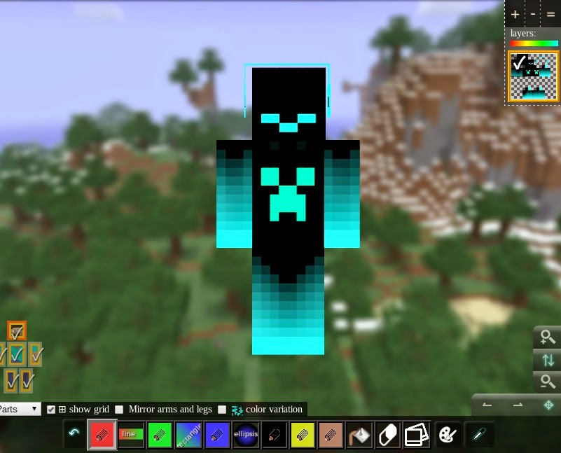 minecraft cool creeper skins