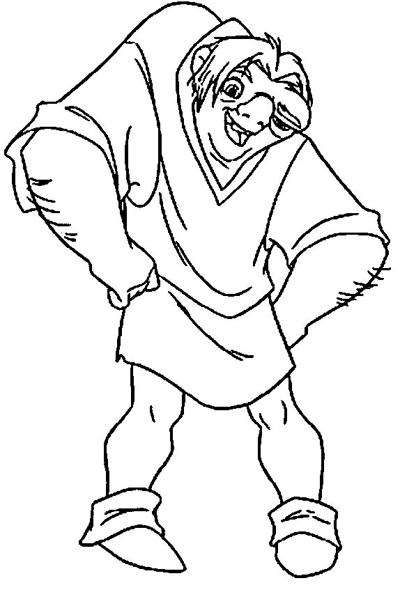 Disney Coloring For Kids: Hunchback Of Notre Dame Coloring Pages