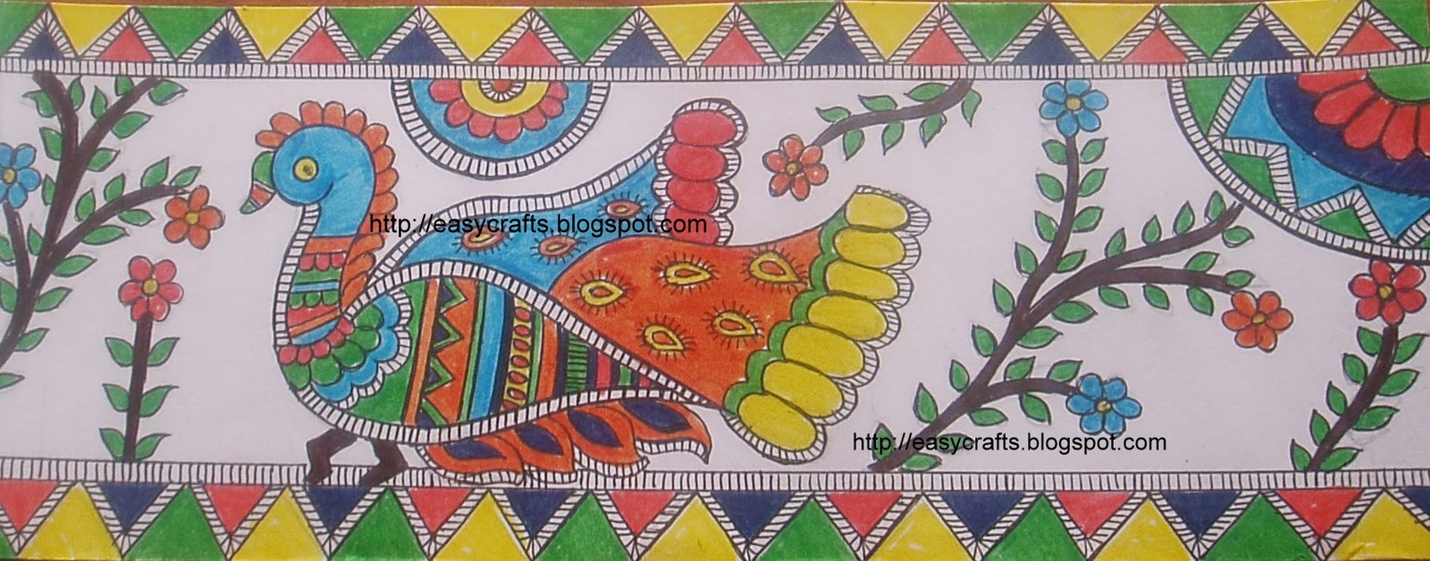 Easy Crafts Explore your creativity Madhubani style Pen stand