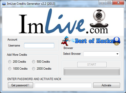 how to get free credits on imlive